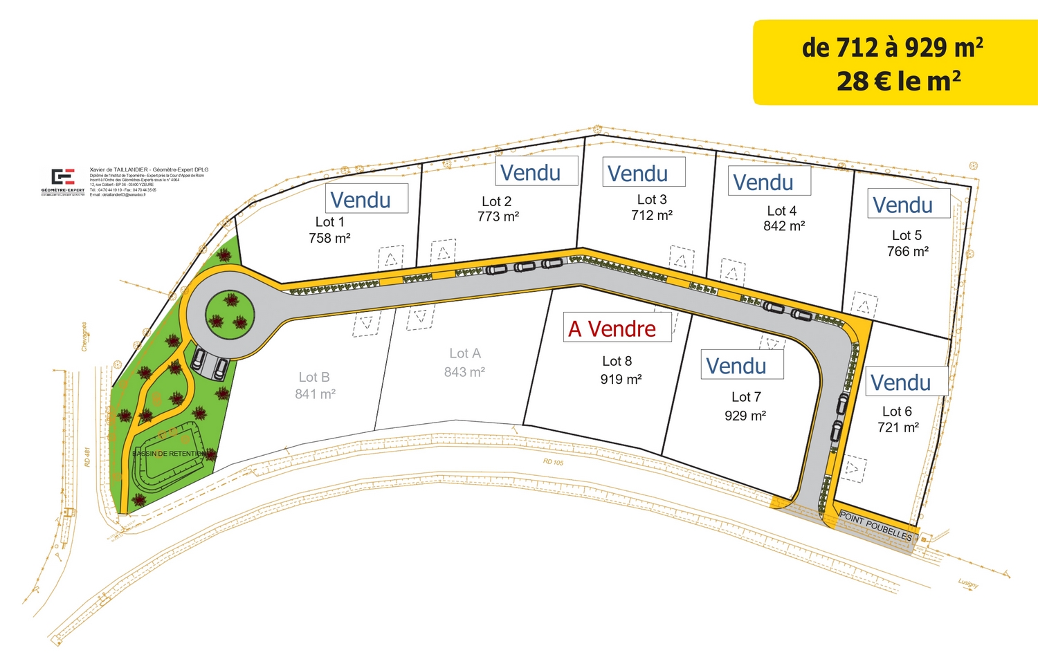Plan des terrains constructibles